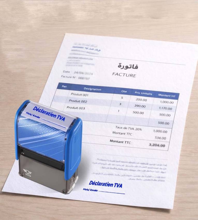 Tampon prêt –  Déclaration TVA